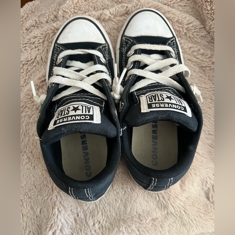 Converse Kids Black and White Sneakers - Picture 8 of 11